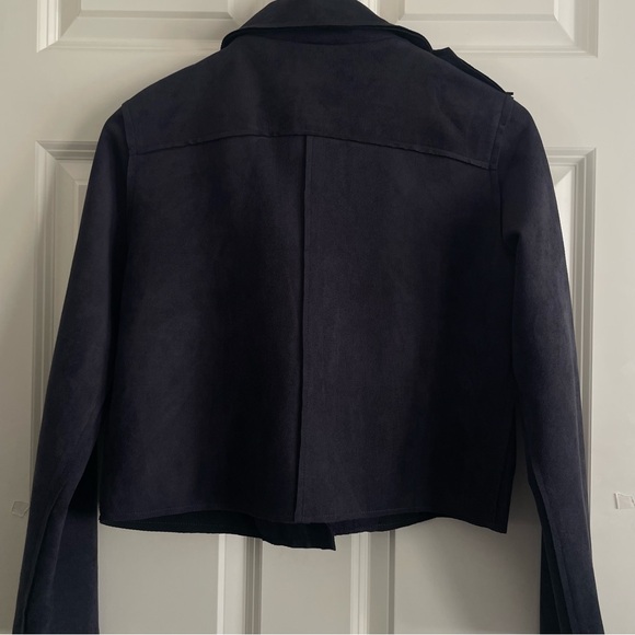 HYFVE Black Suede Moto Jacket with Silver Zippers Bikecore Wismsygoth - Picture 3 of 13